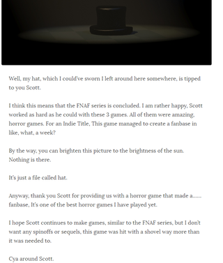 Illustration for article titled Why Five Nights at Freddy's Fans Are Freaking Out Over A Hat